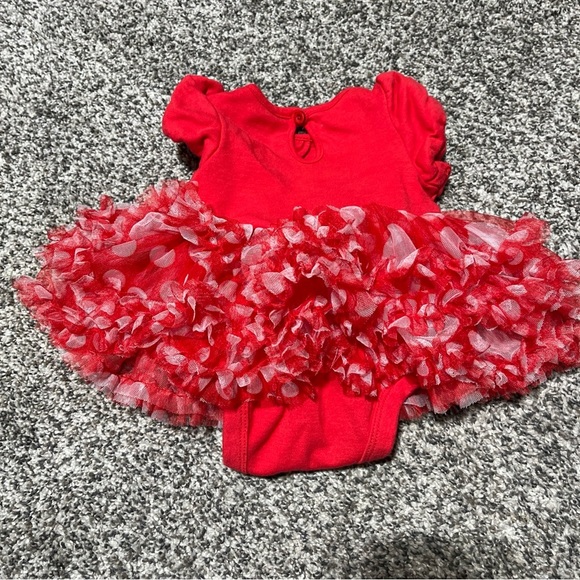 Disney Baby Minnie Mouse 0-3 Months Red Tutu Ruffle Dress Cotton One Piece - Picture 7 of 9